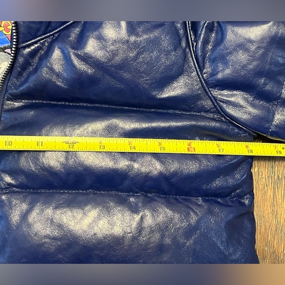 Marc by Marc Jacobs MBMJ Blue Puffer Coat Jacket w/ Fur Hood Womens size Medium - Picture 6 of 10